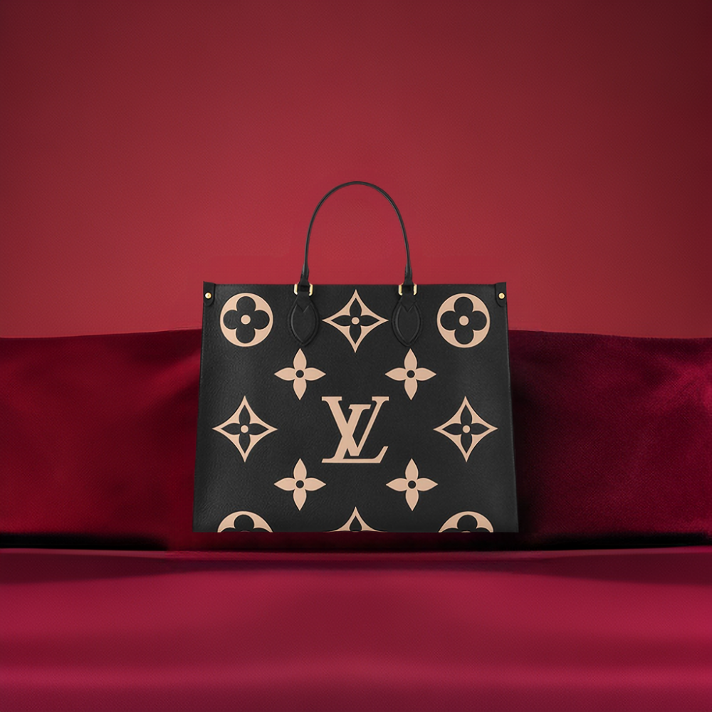 Louis Vuitton Onthego Gm Monogram Empreinte Leather Black M45945
